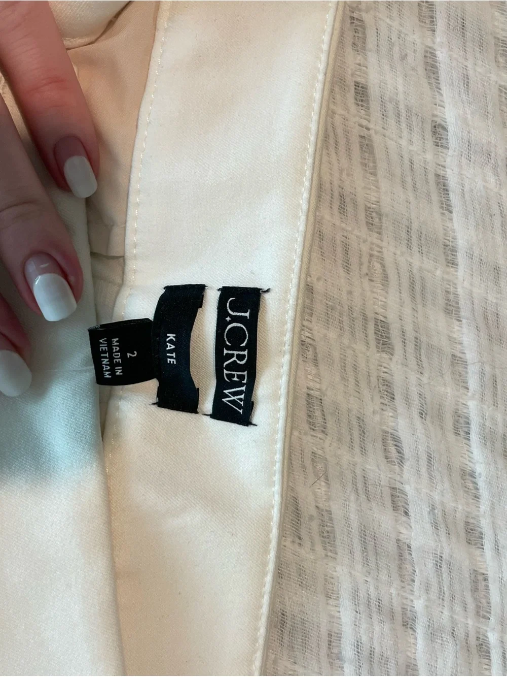 J Crew Kate Pant in White